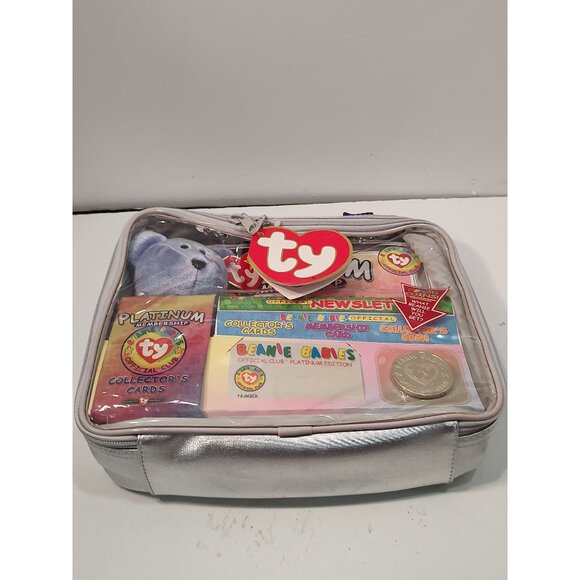 Ty Beanie Babies Official Platinum Edition Collector's Kit With Bear Cards & New - Picture 7 of 9